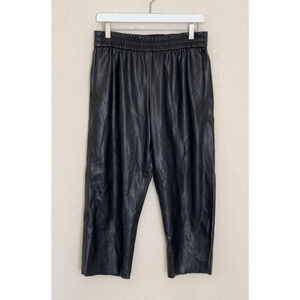 Alice + Olivia Women's Faux Leather Pants Black Medium Moto Chic Biker Girl Edgy